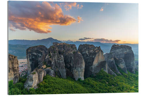 Gallery Print Bunte Wolken über Meteora, Griechenland