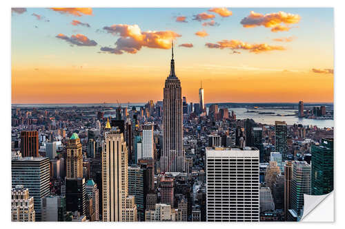 Wall sticker Empire State Building and at sunset, New York