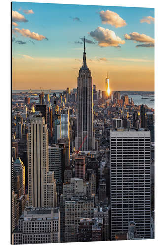 Stampa su alluminio Empire State Building at sunset, New York