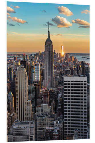 Foam board print Empire State Building at sunset, New York