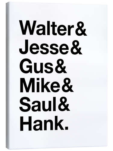 Canvas print Breaking Bad names