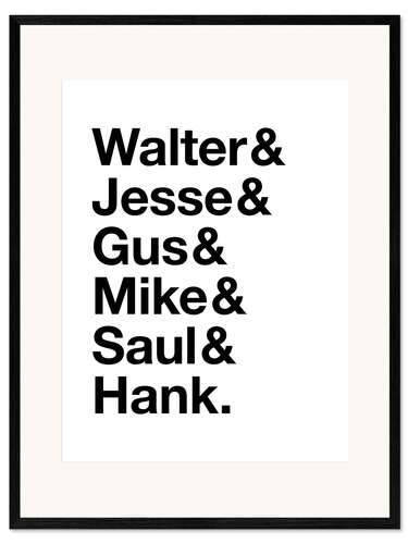 Framed art print Breaking Bad names