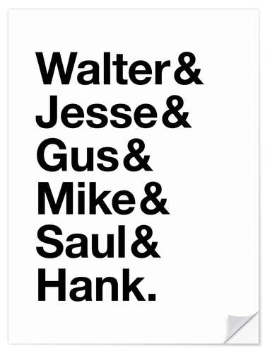 Wandsticker Breaking Bad - Namen