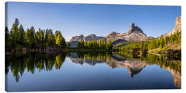 Canvas print Federa lake in den Dolomiten