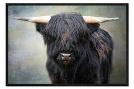 Gerahmter Kunstdruck Kleiner schwarzer Stier