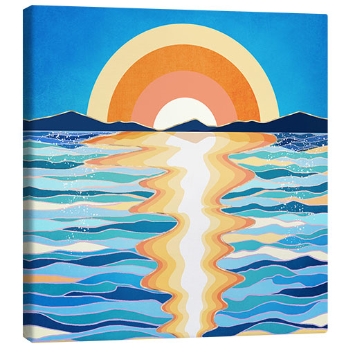 Canvas print Retro Ocean Sun