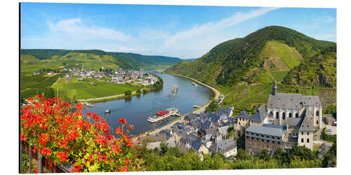 Aluminiumtavla Panorama Beilstein on the Moselle