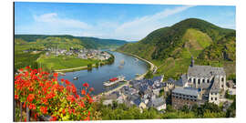 Alubild Panorama Beilstein an der Mosel