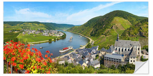 Wandsticker Panorama Beilstein an der Mosel