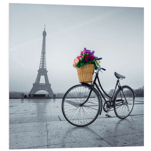 Foam board print Bonjour Paris