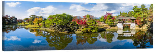 Leinwandbild Japanischer Garten in der Kaiserlichen Villa in Kyoto