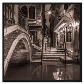 Gerahmter Kunstdruck Venedig bei Nacht