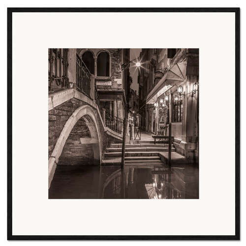Framed art print Venice at night
