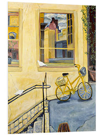 Tableau en PVC Yellow Bike in Montmartre