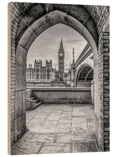 Wood print Big Ben