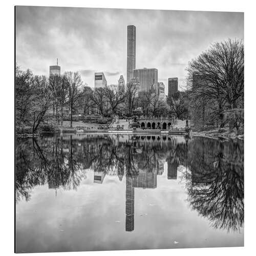 Aluminium print Central Park, b/w II