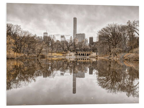 PVC print Reflections in Central Park Pond