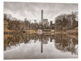 Tableau en PVC Reflections in Central Park Pond