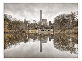 Plakat Reflections in Central Park Pond