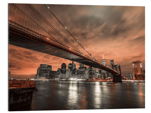 Gallery print Brooklyn Bridge at dusk