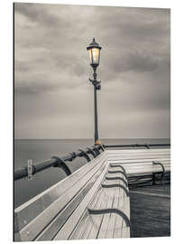 Aluminium print Eastbourne Pier, b/w