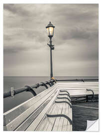 Wandsticker Eastbourne Pier, s/w