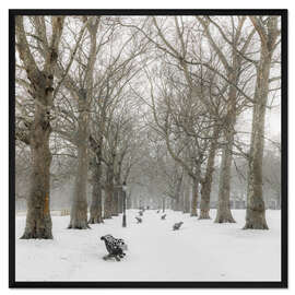 Gerahmter Kunstdruck Green Park im Winter