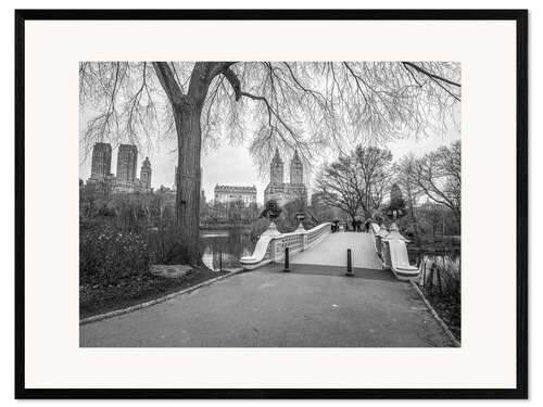Framed art print Bow Bridge Central Park