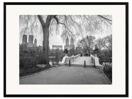 Impression artistique encadrée Bow Bridge Central Park