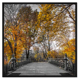 Gerahmter Kunstdruck Herbst im Central Park