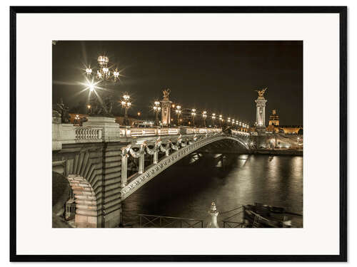 Impressão artística com moldura Pont Alexandre III