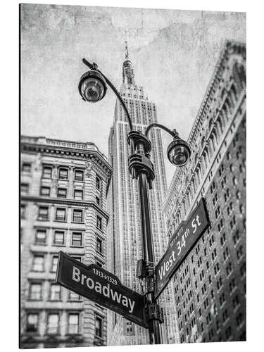 Tableau en aluminium Broadway and West 34th Street