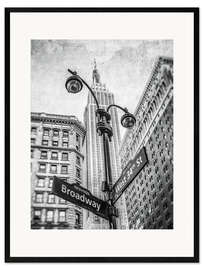 Impresión de arte enmarcada Broadway and West 34th Street