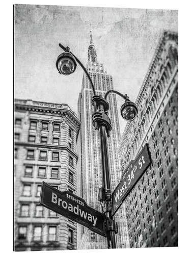 Tableau en plexi-alu Broadway and West 34th Street