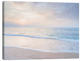 Leinwandbild Sonnenuntergang am Strand