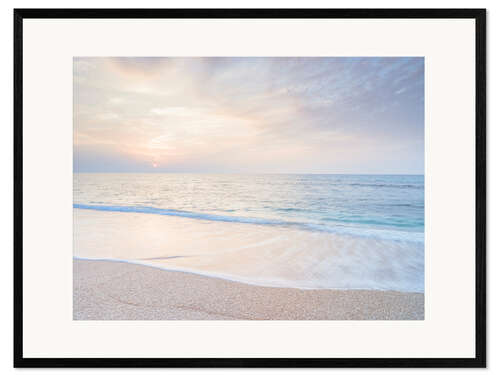 Impressão artística com moldura Sunset beach