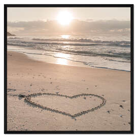 Gerahmter Kunstdruck Strandherz