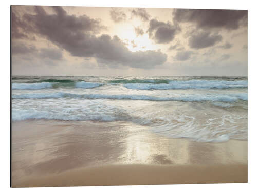 Aluminiumtavla Beach at sunset