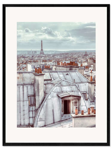 Gerahmter Kunstdruck Montmartre-Dächer I