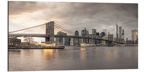 Aluminium print New York Brooklyn bridge