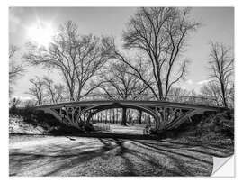 Selvklebende plakat Central park Gothic bridge