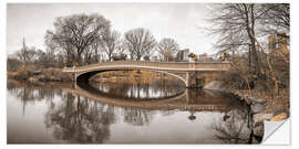 Selvklæbende plakat Central park bow bridge