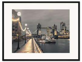 Gerahmter Kunstdruck Themsepromenade