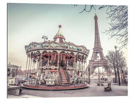 Gallery print Carousel and Eiffel Tower