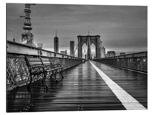 Obraz na aluminium Brooklyn Bridge b/w