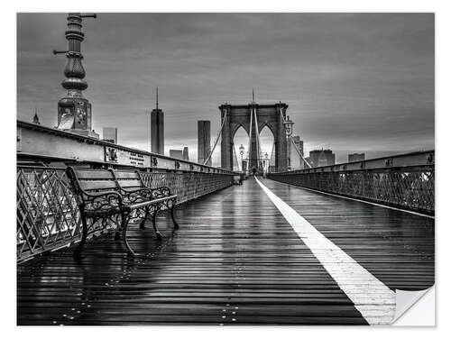 Naklejka na ścianę Brooklyn Bridge b/w