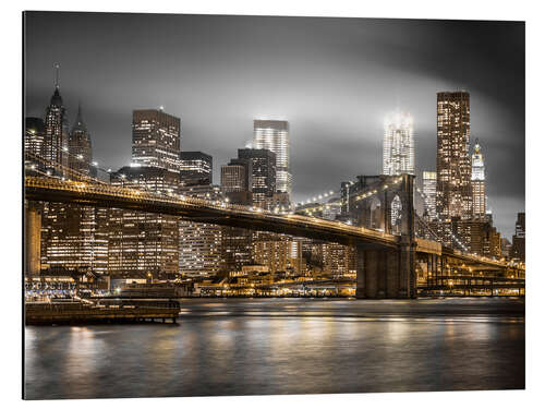 Aluminium print Brooklyn Bridge, NYC