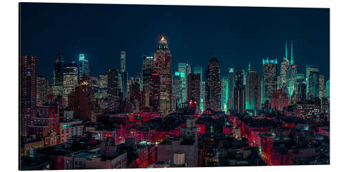 Aluminium print Illuminated New York