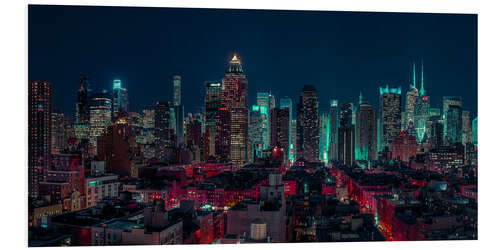 Foam board print Illuminated New York