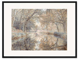 Gerahmter Kunstdruck Waldkanal